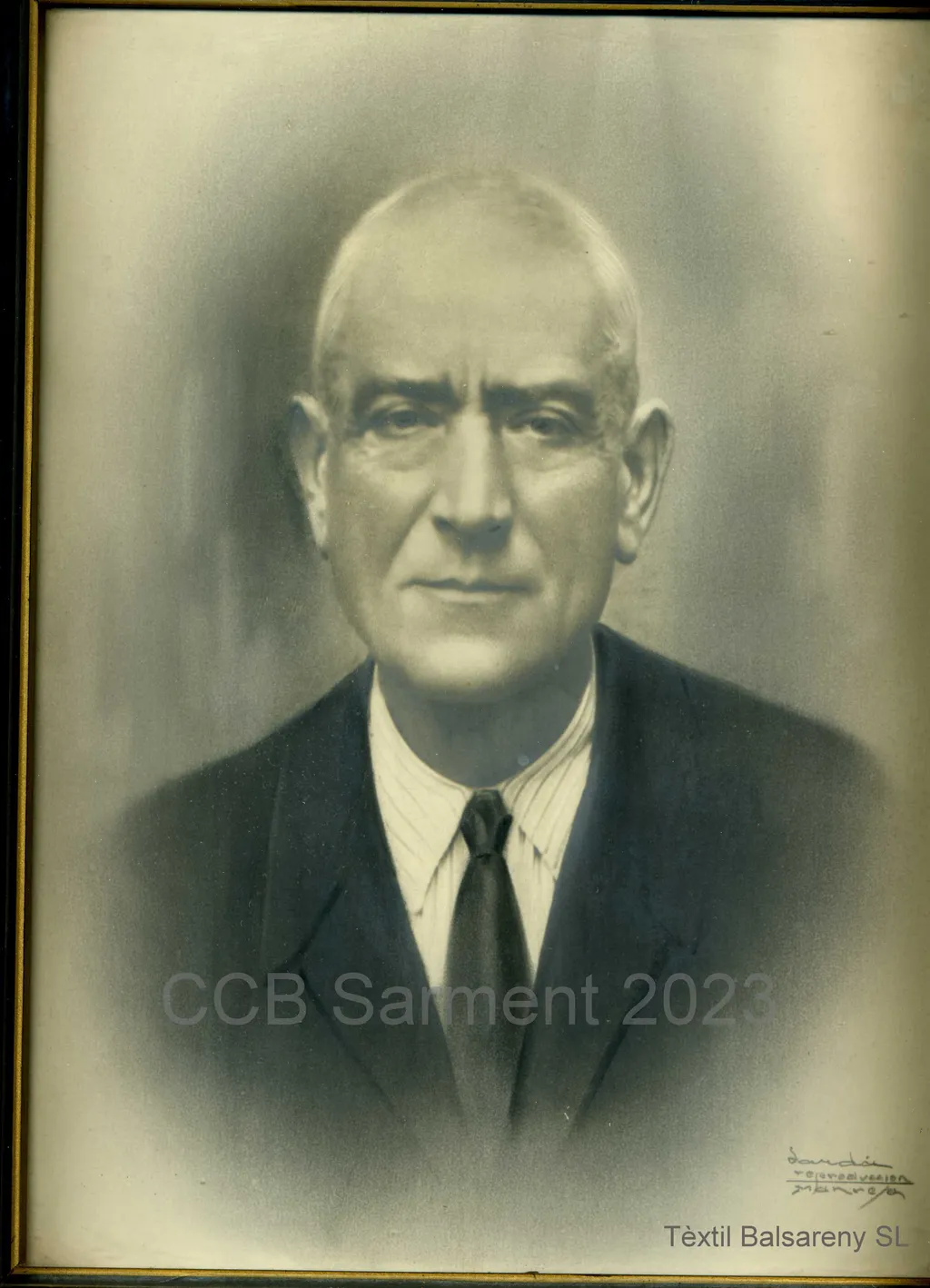 Retrato de Francesc Bonals Carreter, con traje y corbata
